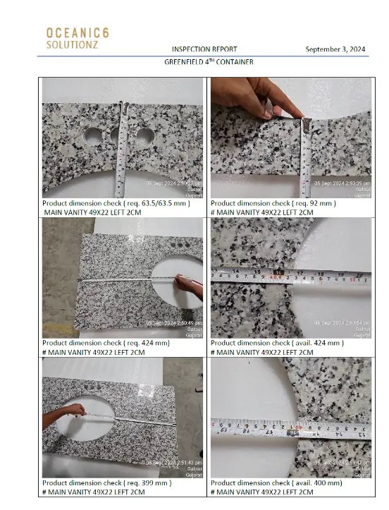 Checking unit and room labeling on a piece