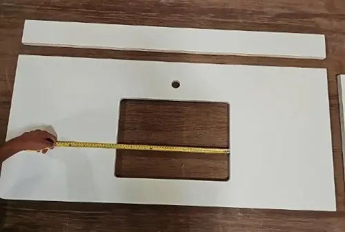 Inspection of sink cutout accuracy