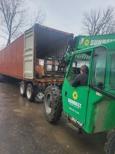 Container ship ocean freight stone export global logistics USA port delivery